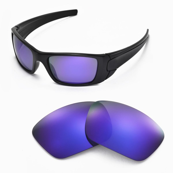 Walleva Replacement Lenses for Oakley Fuel Cell Sunglasses - Multiple  Options Available (Purple Coated - Polarized)